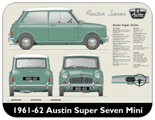 Austin Super Seven 1961-62 Place Mat, Medium
